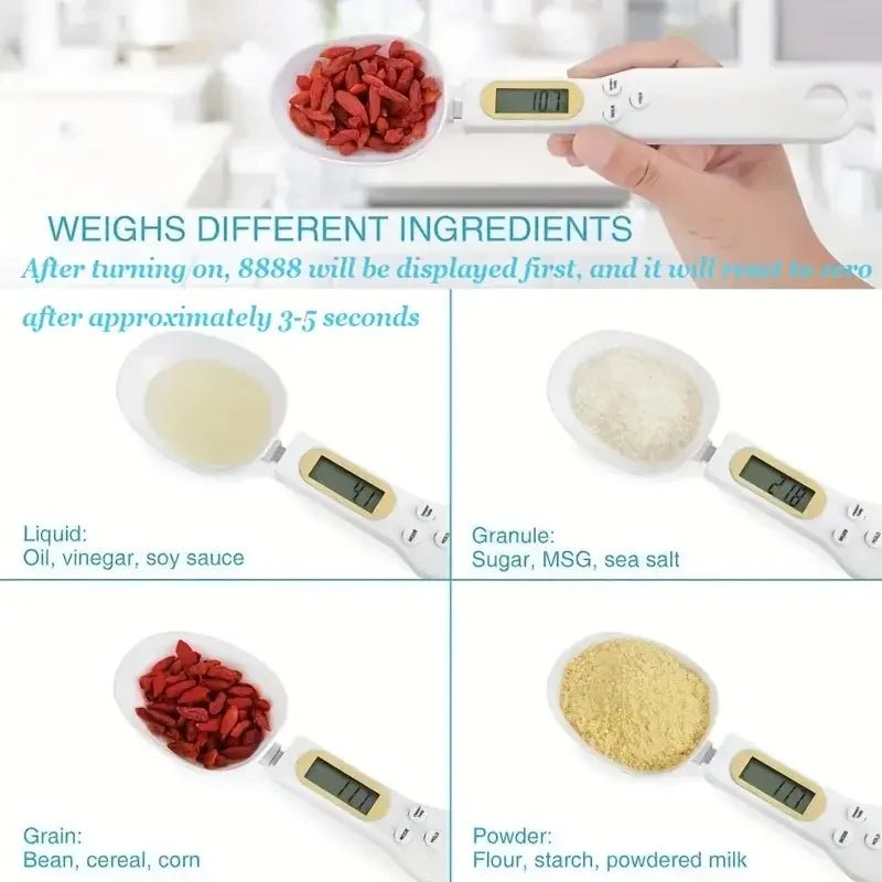 Cuchara Báscula Digital de Precisión 0,1g — Ideal para Recetas, Macros y Café - Mi tienda