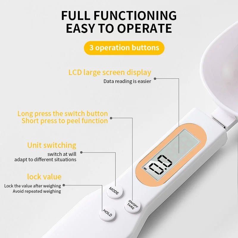 Cuchara Báscula Digital de Precisión 0,1g — Ideal para Recetas, Macros y Café - Mi tienda